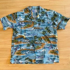 Styled By RJC Hawaii Tropical Print Shirt Large